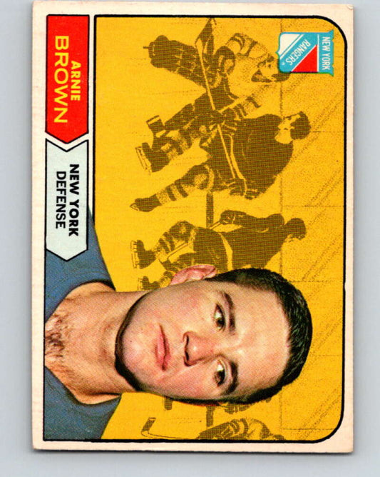 1968-69 O-Pee-Chee #68 Arnie Brown  New York Rangers  V989