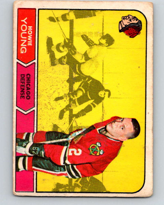 1968-69 O-Pee-Chee #82 Howie Young  Chicago Blackhawks  V1009