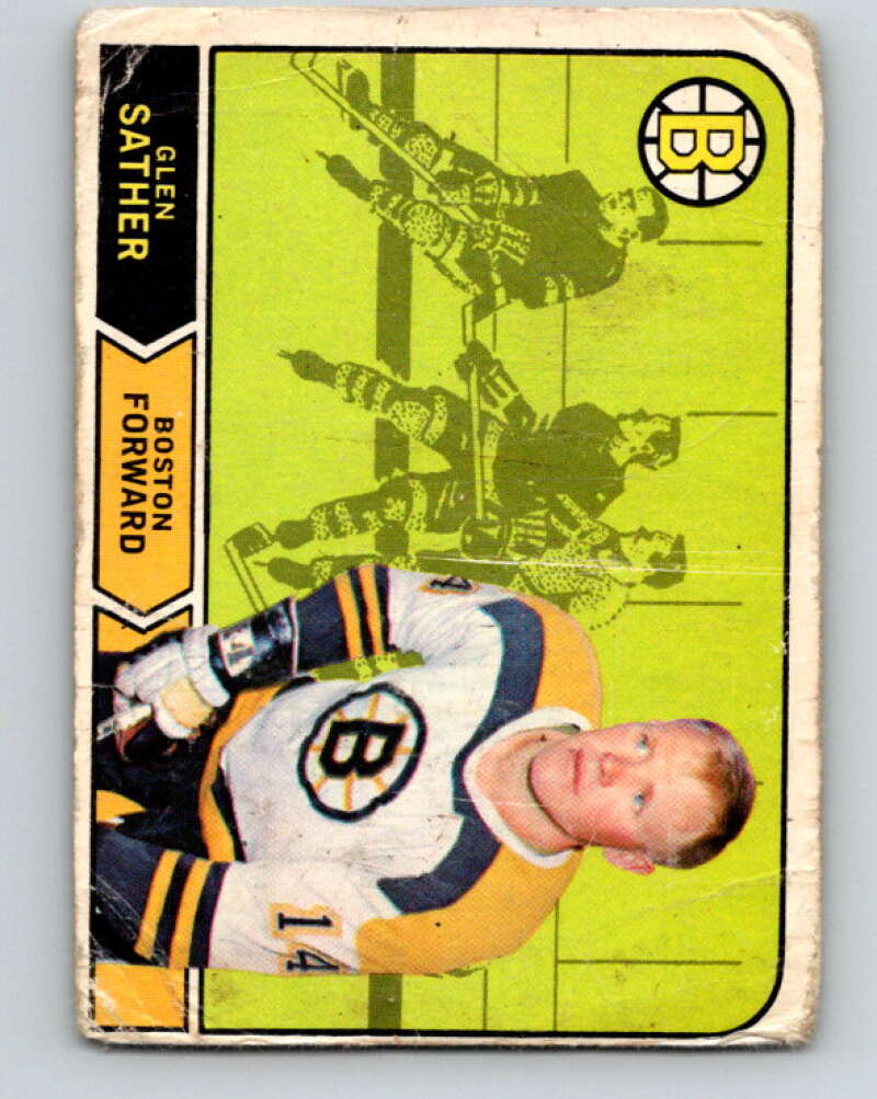 1968-69 O-Pee-Chee #134 Glen Sather  Boston Bruins  V1077
