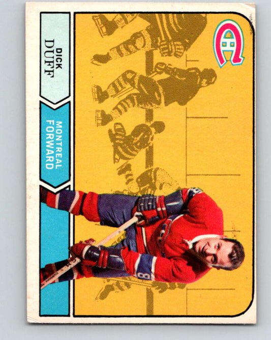 1968-69 O-Pee-Chee #161 Dick Duff  Montreal Canadiens  V1121