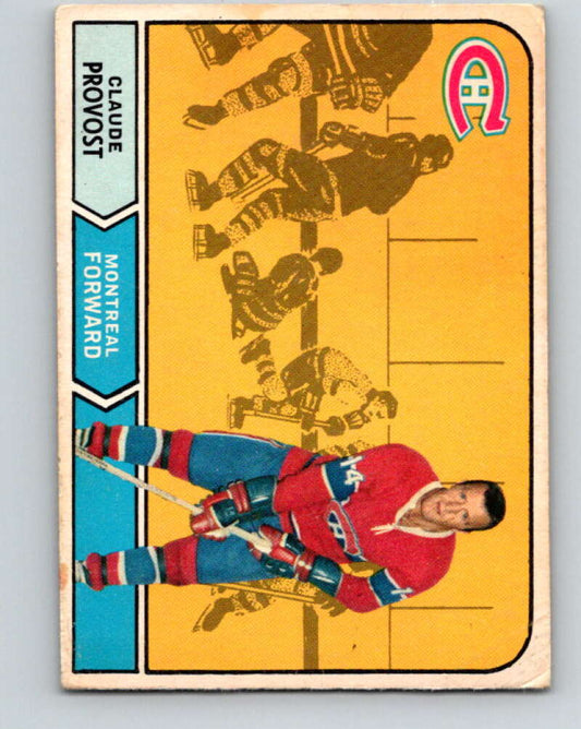 1968-69 O-Pee-Chee #163 Claude Provost  Montreal Canadiens  V1126