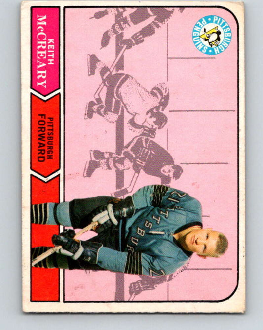 1968-69 O-Pee-Chee #193 Keith McCreary  RC Rookie Pittsburgh Penguins  V1161