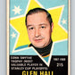 1968-69 O-Pee-Chee #215 Glenn Hall Conn Smythe Trophy  St. Louis Blues  V1186