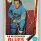 1969-70 O-Pee-Chee #18 Ab McDonald  St. Louis Blues  V1229