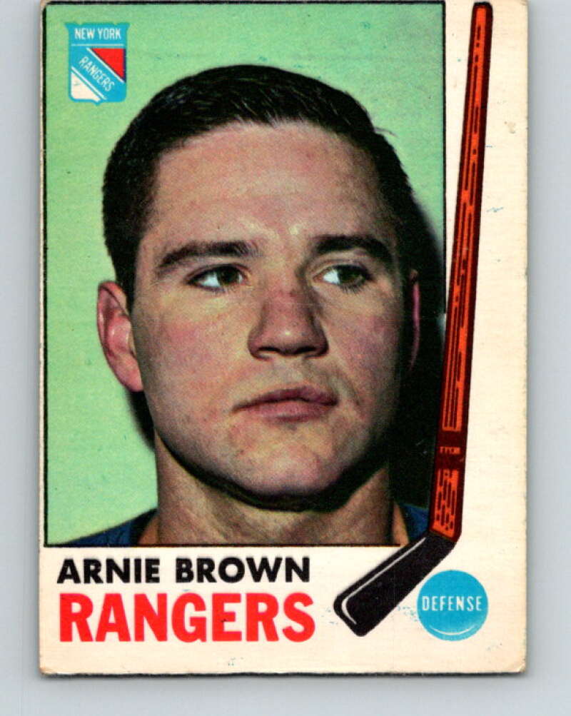 1969-70 O-Pee-Chee #34 Arnie Brown  New York Rangers  V1265