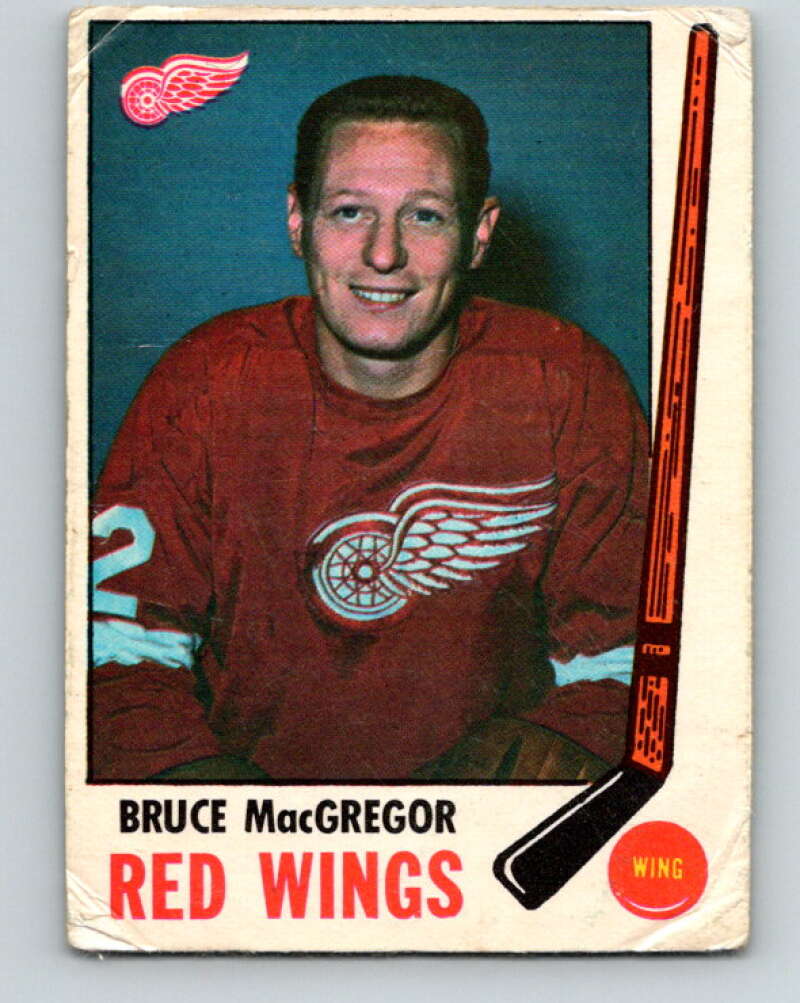 1969-70 O-Pee-Chee #63 Bruce MacGregor  Detroit Red Wings  V1329