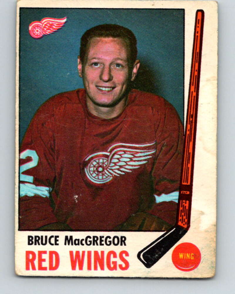 1969-70 O-Pee-Chee #63 Bruce MacGregor  Detroit Red Wings  V1331
