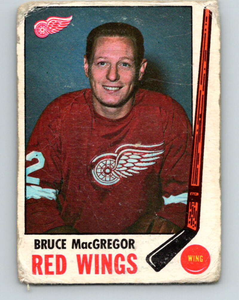 1969-70 O-Pee-Chee #63 Bruce MacGregor  Detroit Red Wings  V1332