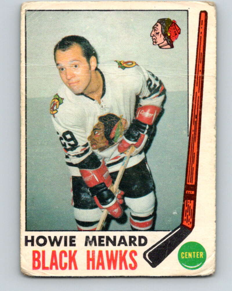 1969-70 O-Pee-Chee #73 Howie Menard  RC Rookie Chicago Blackhawks  V1354