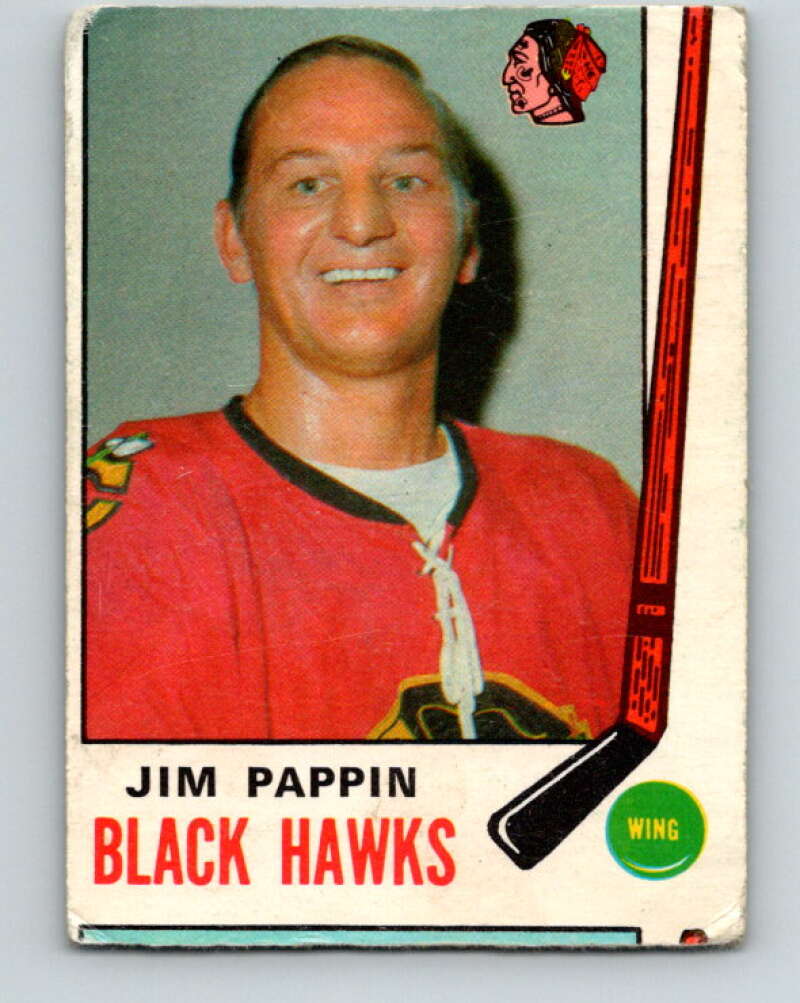 1969-70 O-Pee-Chee #133 Jim Pappin Chicago Blackhawks V1500 – Hockey ...