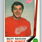 1969-70 O-Pee-Chee #161 Matt Ravlich  Detroit Red Wings  V1660