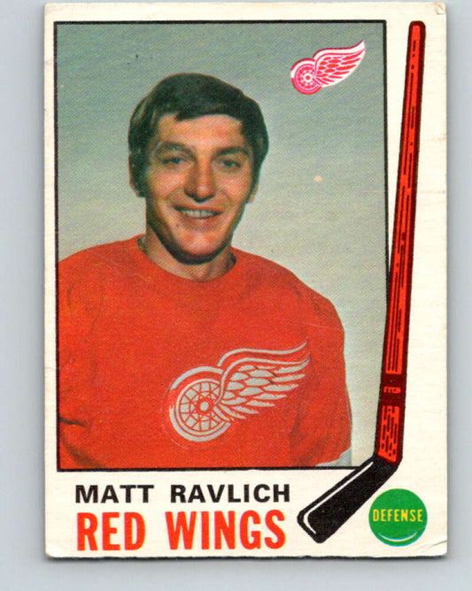 1969-70 O-Pee-Chee #161 Matt Ravlich  Detroit Red Wings  V1660