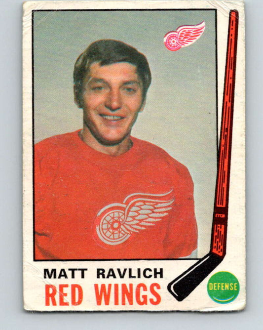 1969-70 O-Pee-Chee #161 Matt Ravlich  Detroit Red Wings  V1661