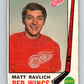 1969-70 O-Pee-Chee #161 Matt Ravlich  Detroit Red Wings  V1662
