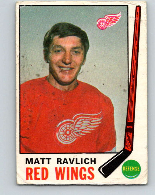 1969-70 O-Pee-Chee #161 Matt Ravlich  Detroit Red Wings  V1663