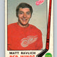 1969-70 O-Pee-Chee #161 Matt Ravlich  Detroit Red Wings  V1664