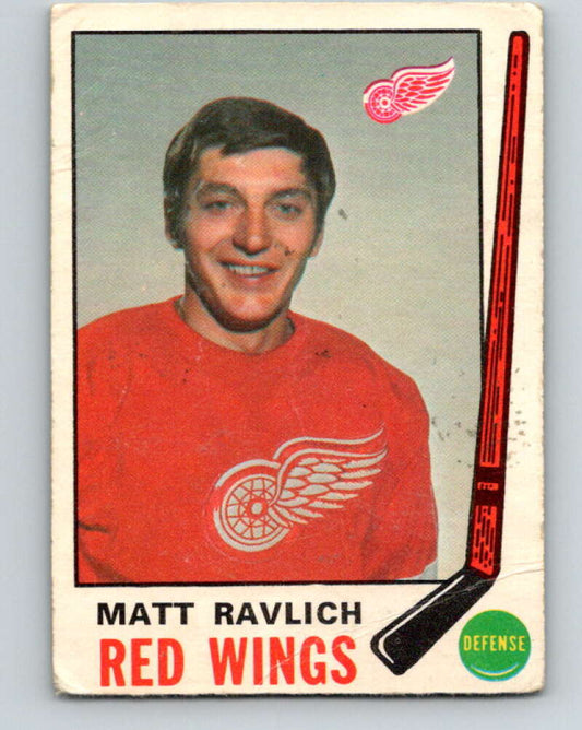 1969-70 O-Pee-Chee #161 Matt Ravlich  Detroit Red Wings  V1664