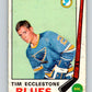 1969-70 O-Pee-Chee #179 Tim Ecclestone  St. Louis Blues  V1749