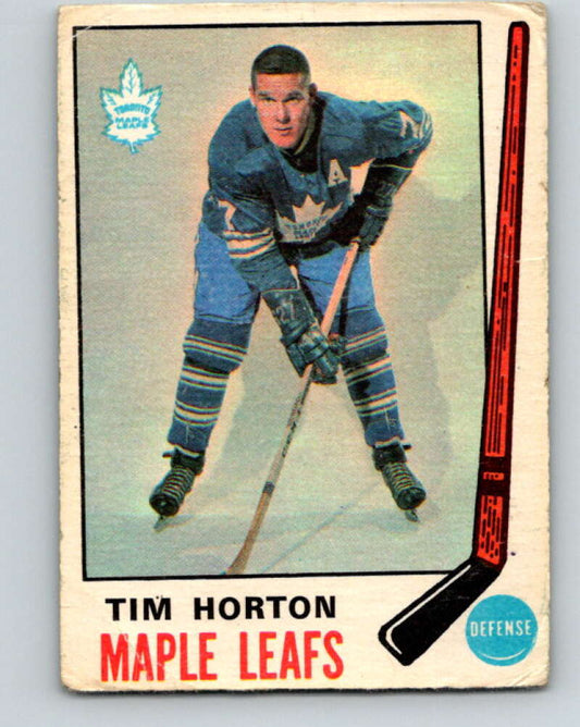 1969-70 O-Pee-Chee #182 Tim Horton  Toronto Maple Leafs  V1769