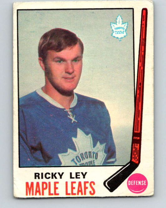 1969-70 O-Pee-Chee #183 Rick Ley  RC Rookie Toronto Maple Leafs  V1771