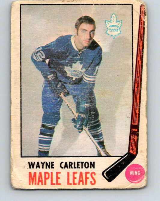 1969-70 O-Pee-Chee #184 Wayne Carleton  Toronto Maple Leafs  V1777