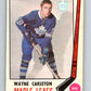 1969-70 O-Pee-Chee #184 Wayne Carleton  Toronto Maple Leafs  V1778