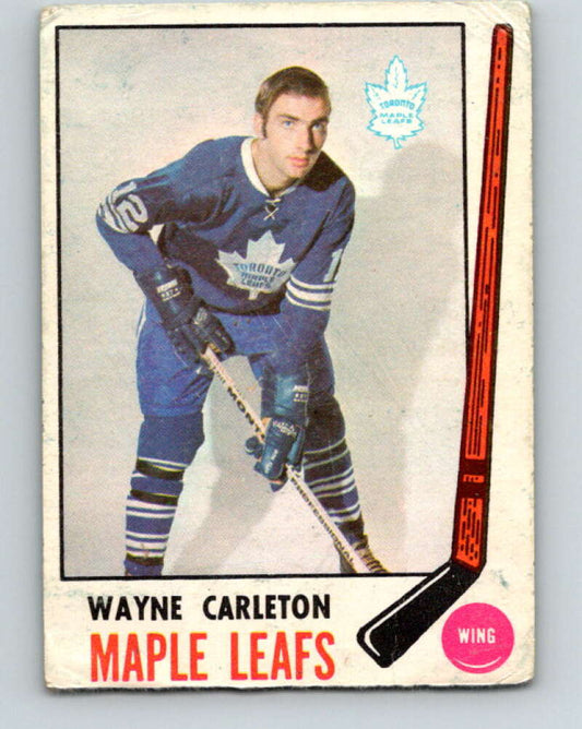1969-70 O-Pee-Chee #184 Wayne Carleton  Toronto Maple Leafs  V1779
