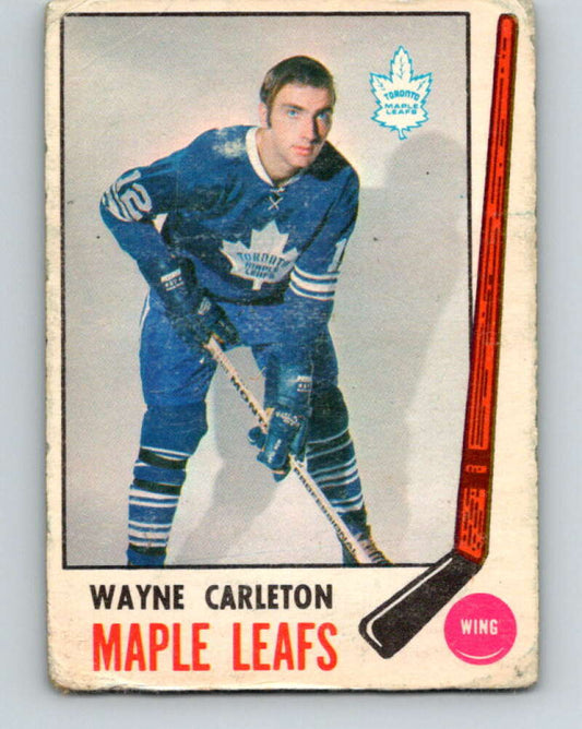 1969-70 O-Pee-Chee #184 Wayne Carleton  Toronto Maple Leafs  V1780
