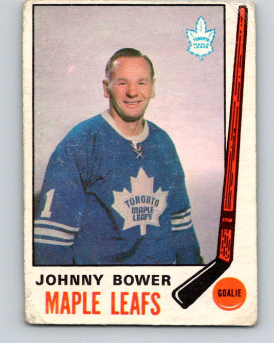 1969-70 O-Pee-Chee #187 Johnny Bower  Toronto Maple Leafs  V1793