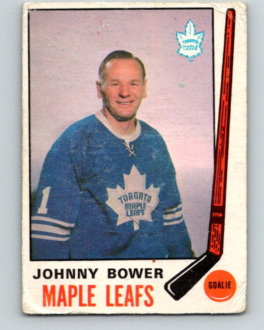 1969-70 O-Pee-Chee #187 Johnny Bower  Toronto Maple Leafs  V1795