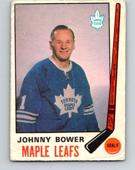 1969-70 O-Pee-Chee #187 Johnny Bower  Toronto Maple Leafs  V1796
