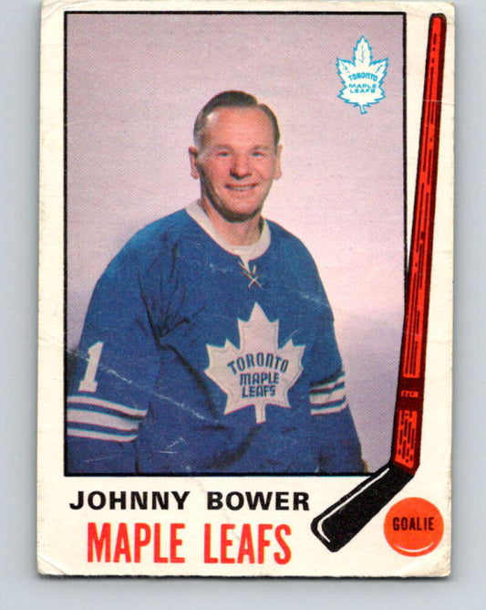 1969-70 O-Pee-Chee #187 Johnny Bower  Toronto Maple Leafs  V1797