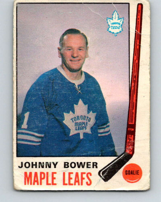 1969-70 O-Pee-Chee #187 Johnny Bower  Toronto Maple Leafs  V1798