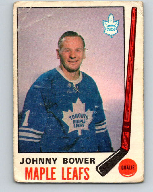 1969-70 O-Pee-Chee #187 Johnny Bower  Toronto Maple Leafs  V1799