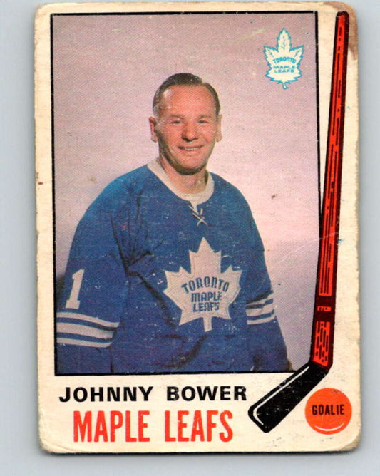 1969-70 O-Pee-Chee #187 Johnny Bower  Toronto Maple Leafs  V1800