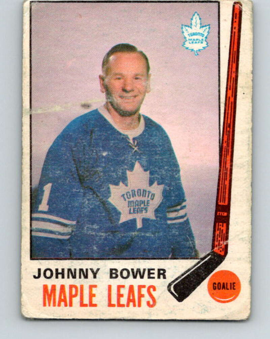 1969-70 O-Pee-Chee #187 Johnny Bower  Toronto Maple Leafs  V1801
