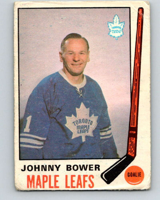 1969-70 O-Pee-Chee #187 Johnny Bower  Toronto Maple Leafs  V1802