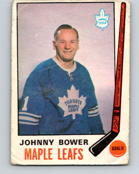 1969-70 O-Pee-Chee #187 Johnny Bower  Toronto Maple Leafs  V1803