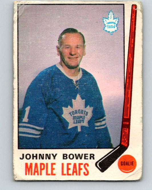 1969-70 O-Pee-Chee #187 Johnny Bower  Toronto Maple Leafs  V1804