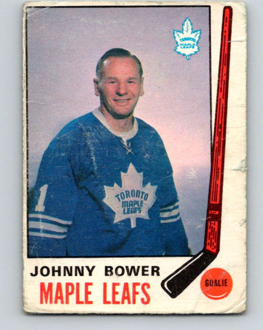 1969-70 O-Pee-Chee #187 Johnny Bower  Toronto Maple Leafs  V1806