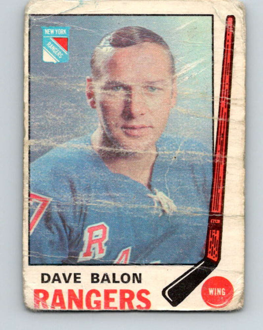 1969-70 O-Pee-Chee #191 Dave Balon  New York Rangers  V1828