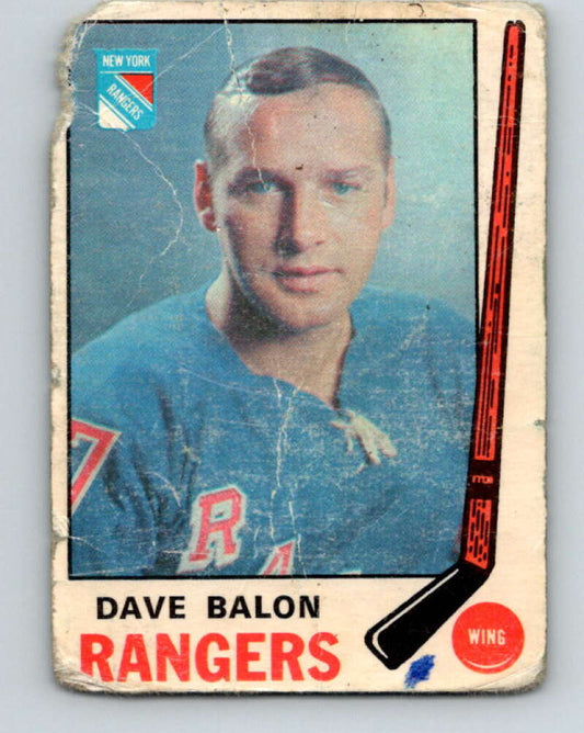 1969-70 O-Pee-Chee #191 Dave Balon  New York Rangers  V1830