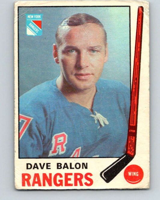 1969-70 O-Pee-Chee #191 Dave Balon  New York Rangers  V1831