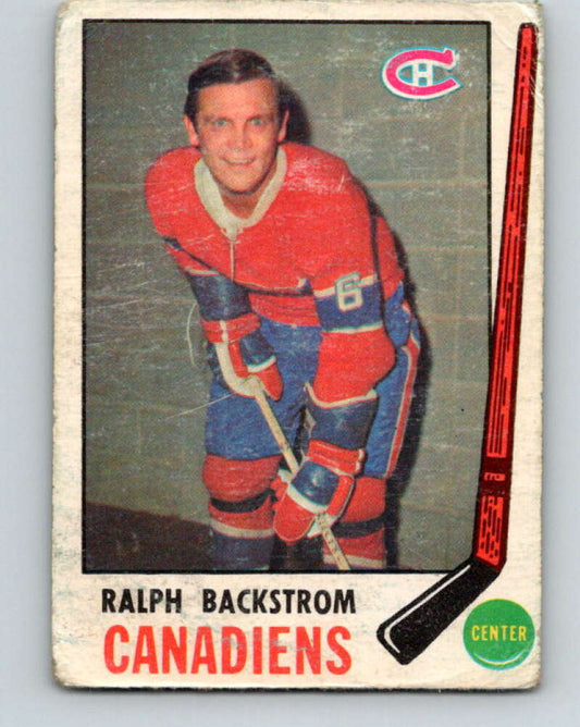 1969-70 O-Pee-Chee #166 Ralph Backstrom  Montreal Canadiens  V1686