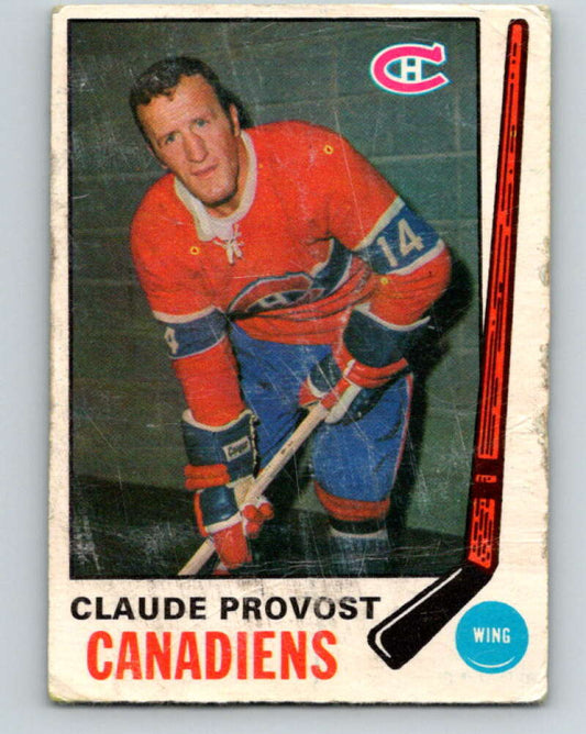 1969-70 O-Pee-Chee #167 Claude Provost  Montreal Canadiens  V1692