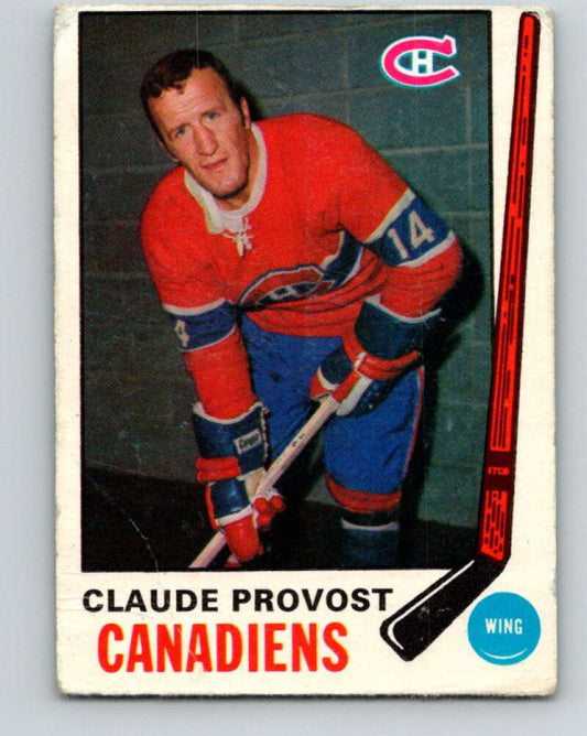 1969-70 O-Pee-Chee #167 Claude Provost  Montreal Canadiens  V1693