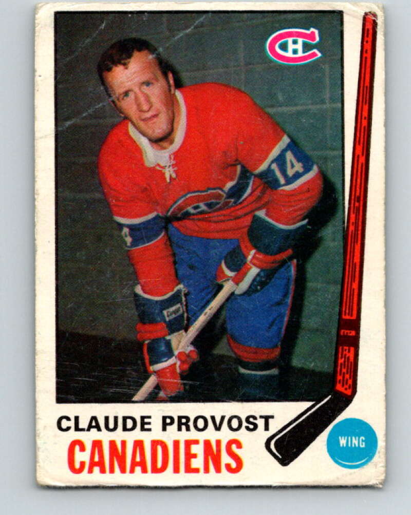 1969-70 O-Pee-Chee #167 Claude Provost  Montreal Canadiens  V1696