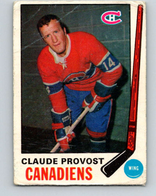 1969-70 O-Pee-Chee #167 Claude Provost  Montreal Canadiens  V1696