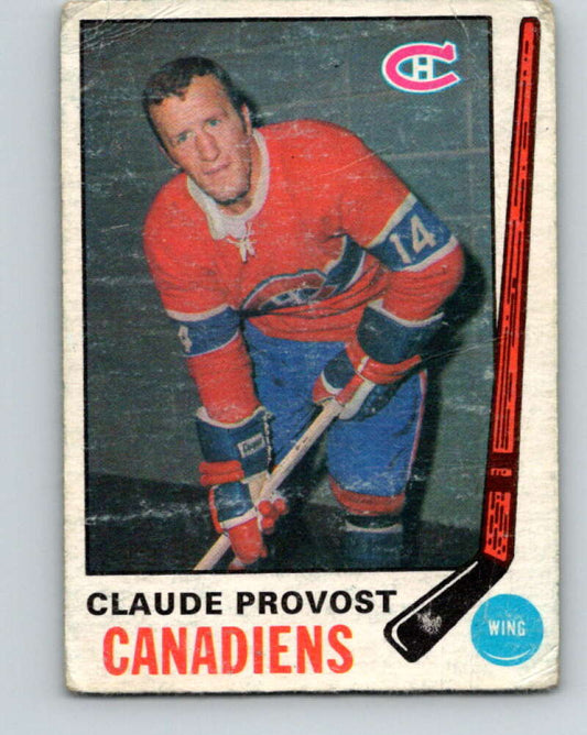 1969-70 O-Pee-Chee #167 Claude Provost  Montreal Canadiens  V1697