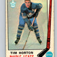 1969-70 O-Pee-Chee #182 Tim Horton  Toronto Maple Leafs  V1769